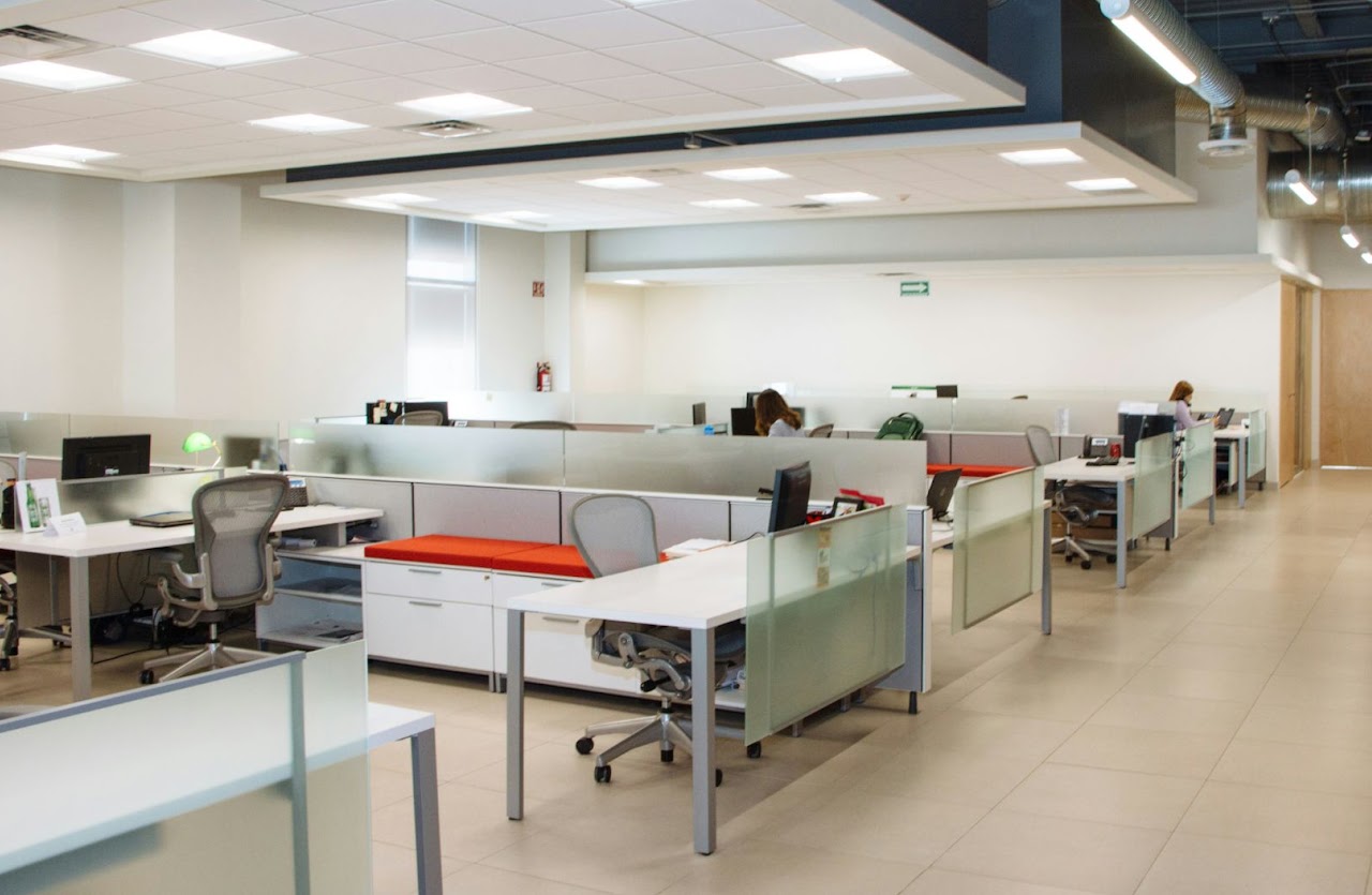 Modern office prepared for technology deployment and employee relocation